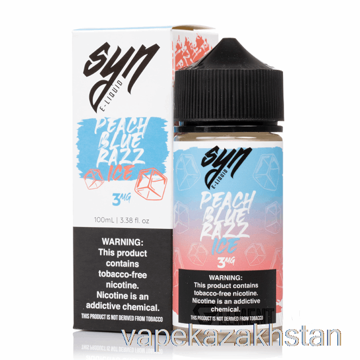 Vape Disposable ICE Peach Blue Razz - Syn Liquids - 100mL 0mg